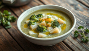 Broccolisoppa med potatis och purjolök – enkelt recept